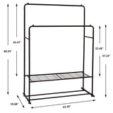 Garment Rack Freestanding Hanger Double Rods Multi-functional Bedroom Clothing Rack