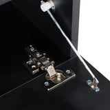 Black morden TV Stand with LED Lights,high glossy front TV Cabinet,can be assembled in Lounge Room, Living Room or Bedroom,color:black