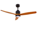 Quiet 52” Wood Ceiling Fans with Lights and Remote Moisture-proof Outdoor Indoor Ceiling Fan - 6 speedss