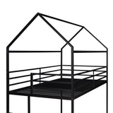 Bunk Beds for Kids Twin over Twin - No Box Spring Needed Black