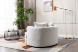 Coolmore Modern  Akili  swivel accent chair  barrel chair  for hotel living room / Modern  leisure chair  Beige