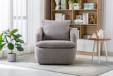 COOLMORE Swivel Barrel Chair, Comfy Round Accent Sofa Chair for Living Room, 360 Degree Swivel Barrel Club Chair, Leisure Arm Chair for Nursery, Hotel, Bedroom, Office, Lounge