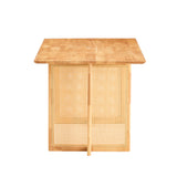 Solid wood dining table and 4-piece set of solid wood dining chairs