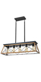 Farmhouse Chandeliers for Dining Room,Rustic Kitchen Island Light Fixture，5-Light Industrial Kitchen Island Pendant Light Fixture， Metal Solid Ceiling Lights