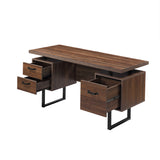 Home Office Computer Desk with Drawers/Hanging Letter-size Files