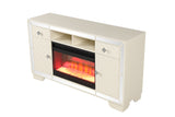 Madison TV Stand With Electric Fireplace in Beige