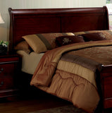 Eastern King Size Bed Cherry Louis Phillipe Solidwood 1pc Bed Bedroom Sleigh Bed