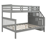 Stairway Twin-Over-Full Bunk Bed with Storage