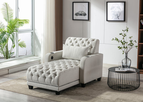 Beige Living Room Leisure Sofa