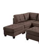 Sectional 7pc Set Living Room Furniture Corner L-Sectional
