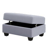Grey Sectional Sofa with Reversible Chaise with Storage Ottoman