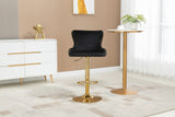 COOLMORE  Bar Stools with Back and Footrest Counter Height bar Chairs