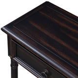 TREXM Console Table Sofa Table with Drawers for Entryway with Projecting Drawers and Long Shelf (Espresso)