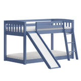 Bunk Bed Twin Over Twin with Slide & Ladder