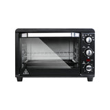 Simple Deluxe Toaster Oven with 20Litres Capacity,Compact Size Countertop Toaster, Easy to Control with Timer-Bake-Broil-Toast Setting, 1200W, Stainless Steel,16x11in,Black,Extra Large