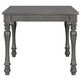 6-Piece Wood Dining Table Set Rectangular Table with Turned Legs, 4 Upholstered Chairs and Bench for Dining Room