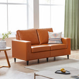 Orisfur. Modern Style Loveseat PU Leather Upholstered Couch Furniture for Home or Office (Loveseat)