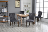 Victorian Dining Chair Button Tufted Armless Chair Upholstered Accent Chair