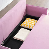 Modern Pink Storage Sofa Multifunctional Folding Living Room Sofa Bed Furniture