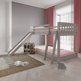 Bunk Bed Twin Over Twin with Slide & Ladder