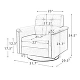 Canace Swivel Armchair-CAMEL