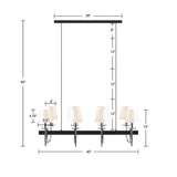 Fairmount 8-Light Traditional Chandelier with Drum Shades
