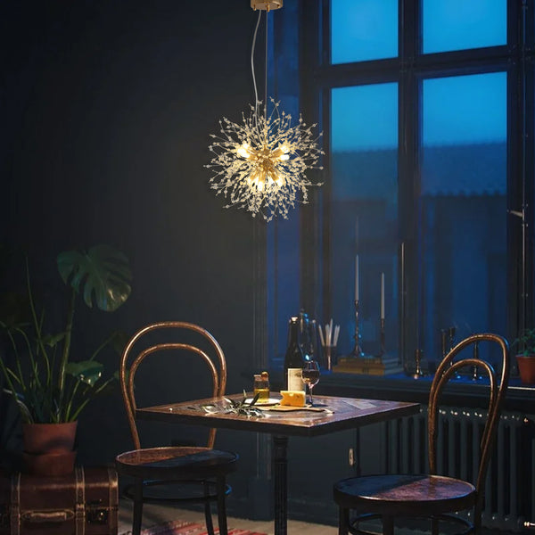 Modern American multi-particle spherical crystal chandelier -8 bulbs -G9 lamp holder