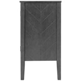 Storage Cabinet Wooden Cabinet with Adjustable Shelf, Antique Gray