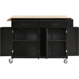Black Kitchen Island Cart
