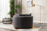 Coolmore Modern swivel accent chair  barrel chair  for hotel living room / Modern  leisure chair  Grey