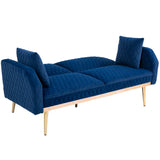 COOLMORE  Velvet  Sofa , Accent sofa .loveseat sofa with rose gold metal feet  and  Teal  Velvet