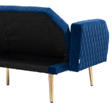 COOLMORE  Velvet  Sofa , Accent sofa .loveseat sofa with rose gold metal feet  and  Teal  Velvet