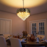 Modern American pendant diamond crystal chandelier -8 bulbs