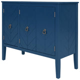 Accent Storage Cabinet Wooden Cabinet with Adjustable Shelf, Antique Gray, Entryway, Living Room, Bedroom