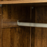 Tall Walnut wardrobe and kitchen cabinet with 2 doors, 2 drawers and 5 storage spaces