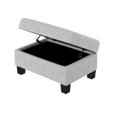 Sectional Corner Sofa L-shape Couch Space Saving with Storage Ottoman & Cup Holders
