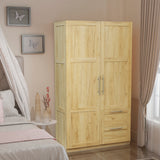 High wardrobe with 2 doors, 2 drawers and 5 storage spaces