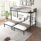 Triple twin bunk bed, can be separated into 3 twin beds