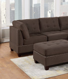 Sectional 7pc Set Living Room Furniture Corner L-Sectional