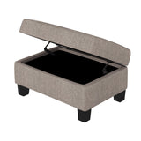 Sectional Corner Sofa L-shape with Storage Ottoman