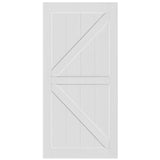 CRAZY ELF 24" x 84" "K" Style Wood Primed Standard Barn Door Slab, DIY Unfinished Solid Wood Paneled Door, Interior Single Door Slab, Pre-Drilled Ready to Assemble