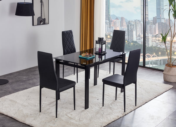 5-piece dining table set, dining table and chair