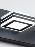 LED Modern Black Vanity Lights, 6-Lights Acrylic Matte Black Bathroom Vanity Lights Over Mirror