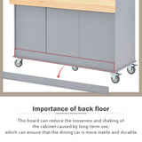 Rolling Mobile Kitchen Island with Solid Wood Top and Locking Wheels