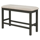 Rustic Wood 4-Piece Counter Height Dining Table Set with Storage Shelves and Drawer