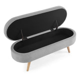 Ottoman Oval Storage Bench