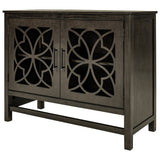 Wood Storage Cabinet with Doors and Adjustable Shelf