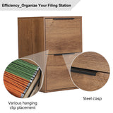 WOOD FILE CABINET 2 DRAWERS