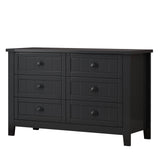 DRAWER DRESSER CABINET，BAR CABINET, storge cabinet, lockers, retro shell-shaped handle, can be placed in the living room, bedroom, dining room,black