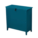 Wood Accent Storage Cabinet with Doors and Adjustable Shelf, Modern Buffet Sideboard for Hallway, Entryway or Living Room, Dining Room, Teal